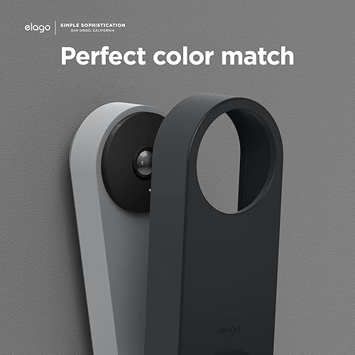 Miniatura 4 de elago Funda de silicona compatible con Google Nest Hello Video Doorbell (cableado, 2 generación), resistente a la intemperie y a los rayos UV,