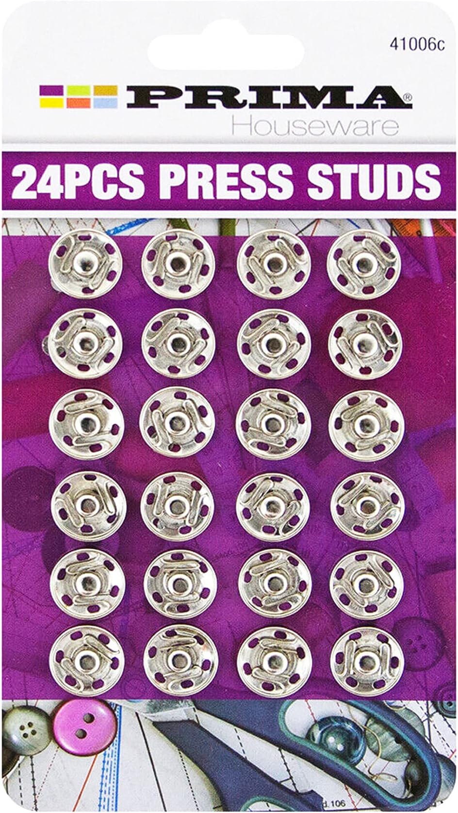 – 36 Or 24 Pcs Poppers SNAP Buttons Press Stud Fasteners Prima Sewing Rivet Clothing Fabric Art Craft Coat Clothes DIY Home Haberdashery Metal Sew On Tailor Set UK Free P&P (24 x Press Studs)