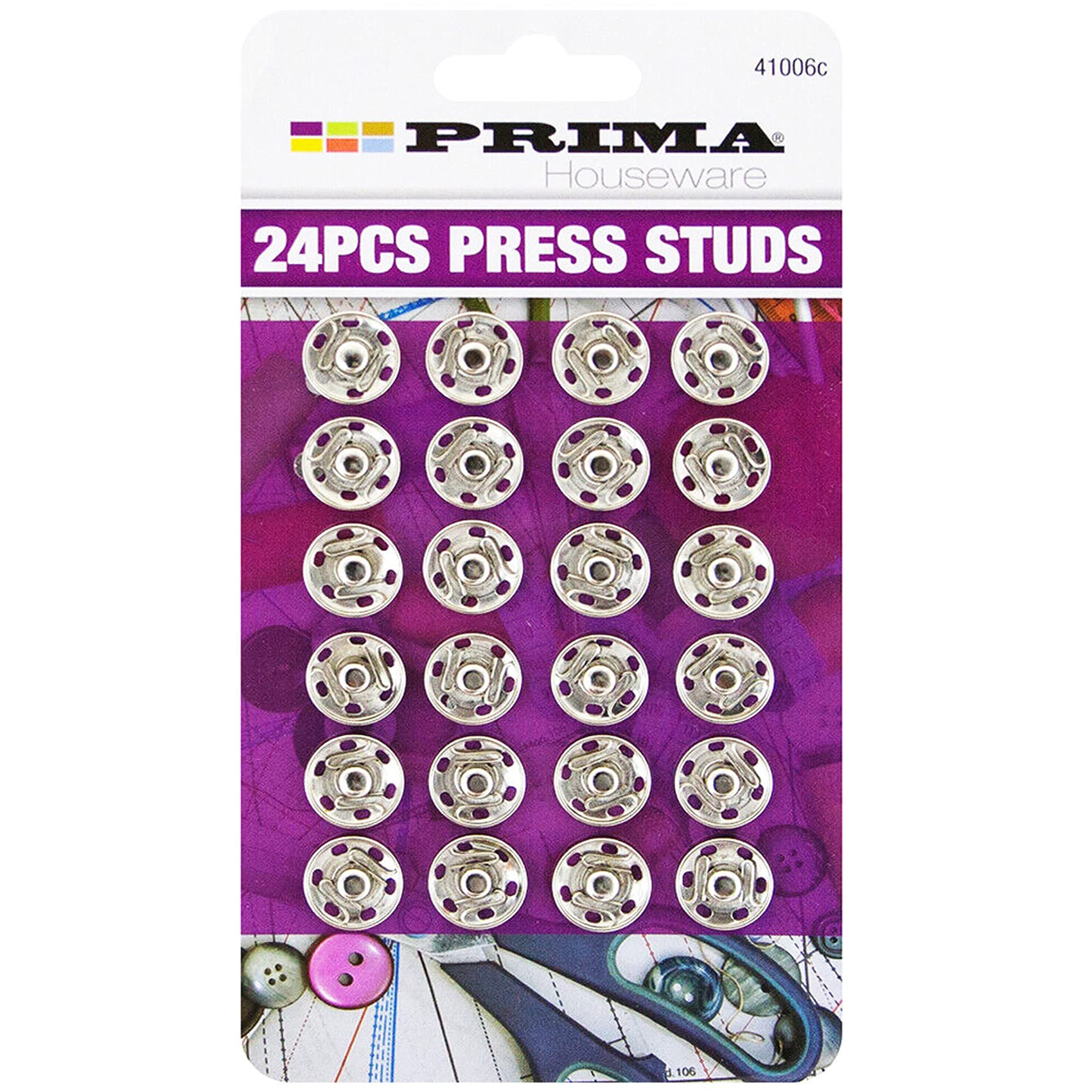 36 Or 24 Pcs Poppers SNAP Buttons Press Stud Fasteners Prima Sewing Rivet Clothing Fabric Art Craft Coat Clothes DIY Home Haberdashery Metal Sew On Tailor Set UK Free P&P (24 x Press Studs)