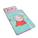 Peppa Pig Toddler Nap Mat with Pillow and Blanket,Quilted Sleep Mat for Kids,Soft & Portable,20 x 46, Ideal for Daycare, Preschool, Travel, or Naptime
