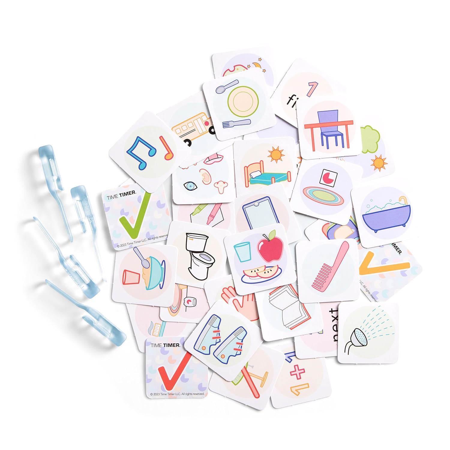 Visual Schedule Package - 8-inch 60 Minute Visual Routine Timer with Dry Erase Board, PECS Cards, and Whiteboard Marker - for Kids Desk, Classroom, Home, and Routines (Orange)