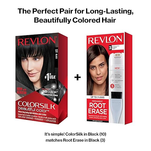 Miniatura 9 de Revlon Colorsilk Beautiful Color - Tinte permanente para el cabello con queratina, 100 % cobertura de las canas, sin amoníaco, negro 10