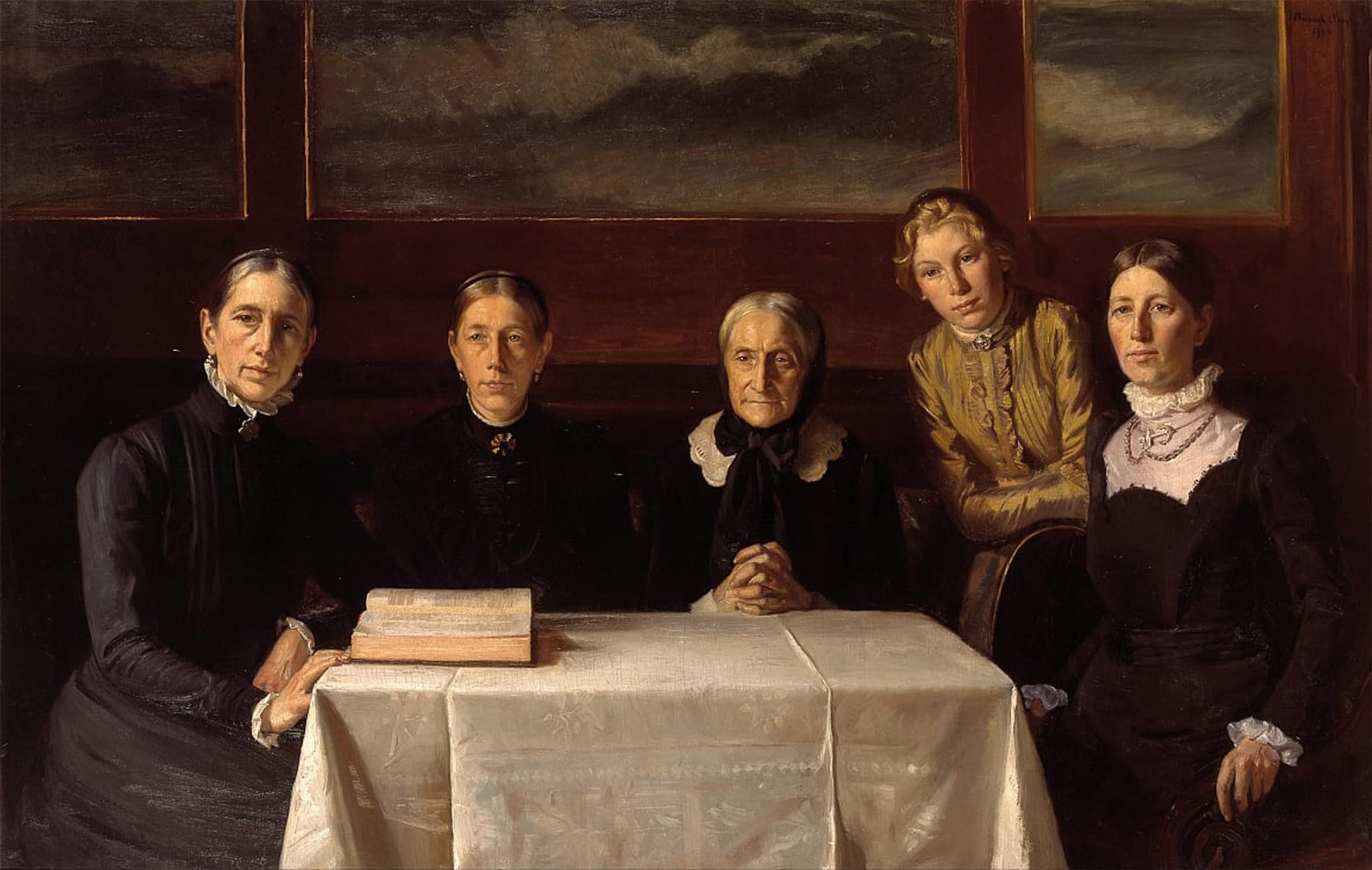 ARTXLXXBN Famous Print Painting Colorful Art Print Christmas Day by Michael Peter Ancher Canvas Art Decorations for Home Decor 60x90cm