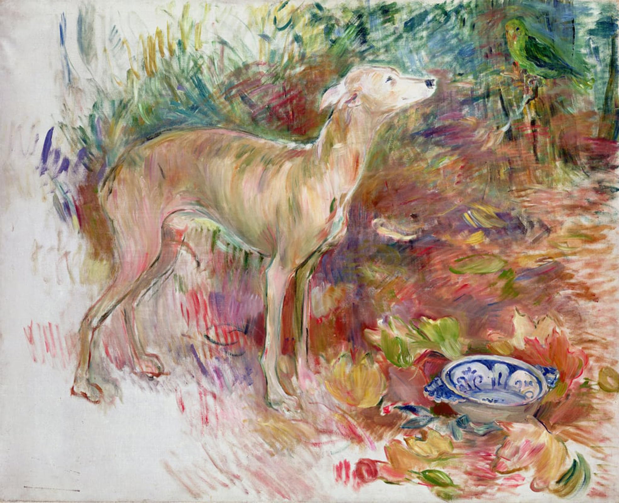 ARTXLXXBN Famous Print Painting Colorful Art Print Laerte the Greyhoundby Berthe Morisot Canvas Art Decorations for Home Decor 60x90cm