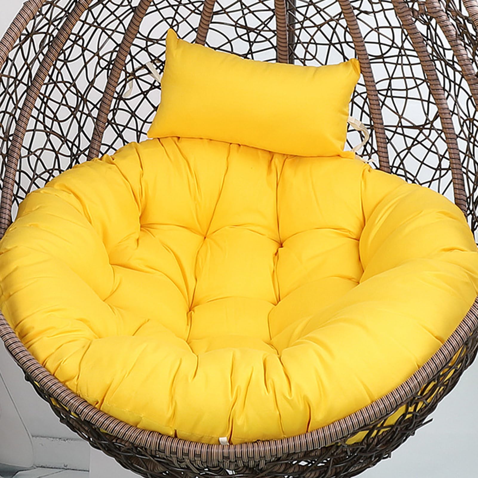 Aocase No11 Egg Chair Cushion With Headrest Pillow, Soft Removable Swing Pad Hanging Chairs, Hammock Chairs Pads, And Hanging Basket Cushions Replacement For Outdoor Indoor,,120Cm