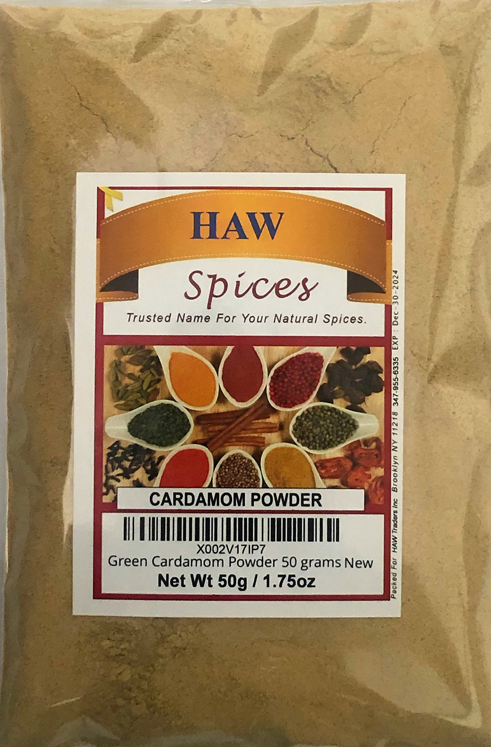 Buy HAW Green Cardamom Powder 1.7 ounce, Ground Cardamom Powder