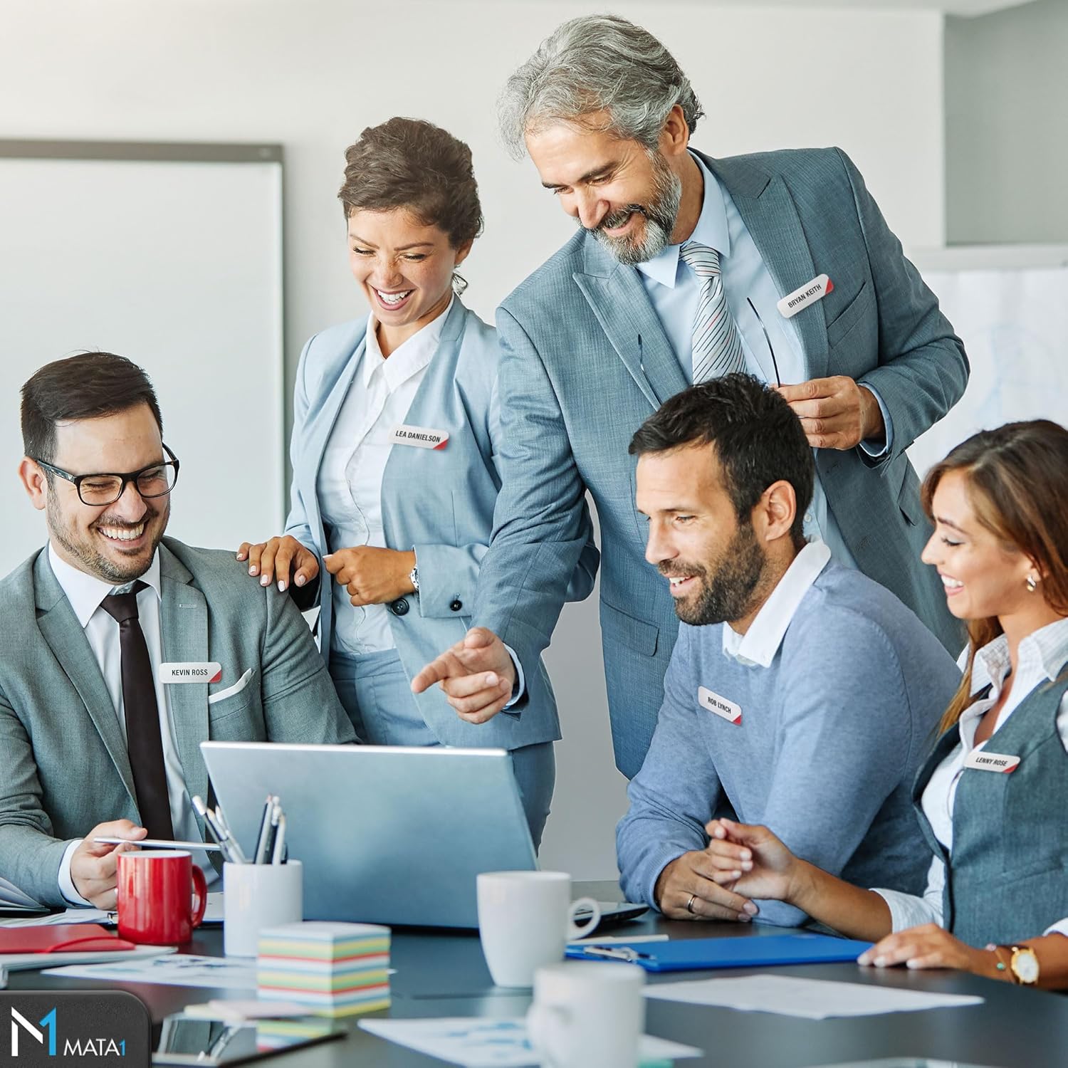 Mata1-USA - Magnetic Name Tags - (10 Pack, 1x3, White) - Round-Cornered Acrylic Name Badges with Extra-Strong Neodymium Magnetic Backing - Customizable Blank Name Tags for Students & Professionals - Image 8