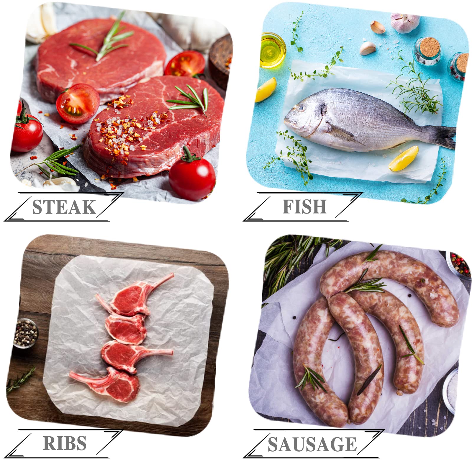 Carta Da Macellaio 120 Fogli - 30.5x30.5cm, Senza Cera, Per Carne E Sublimazione