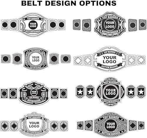 Miniatura 2 de HANDSY Championship - Cinturón de lucha personalizable, totalmente personalizado para todos los deportes, cinturones de campeonato personalizados