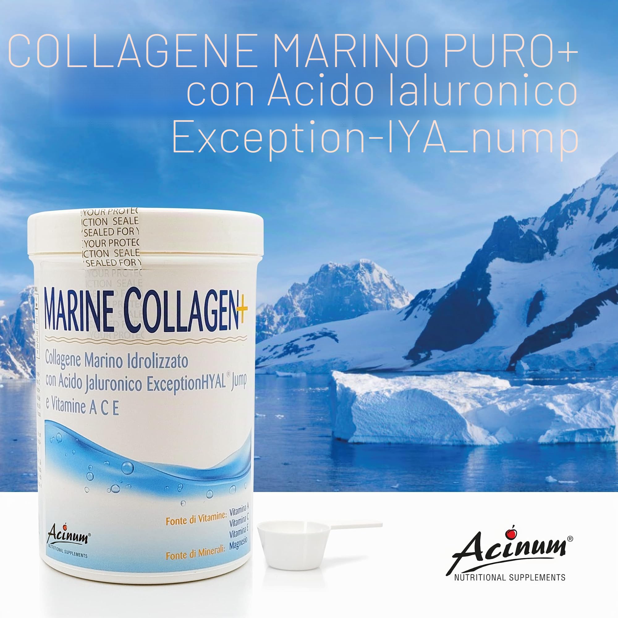 Marine collagen + con Acido Jaluronico per Contribuire alla Formazione Di Collagene