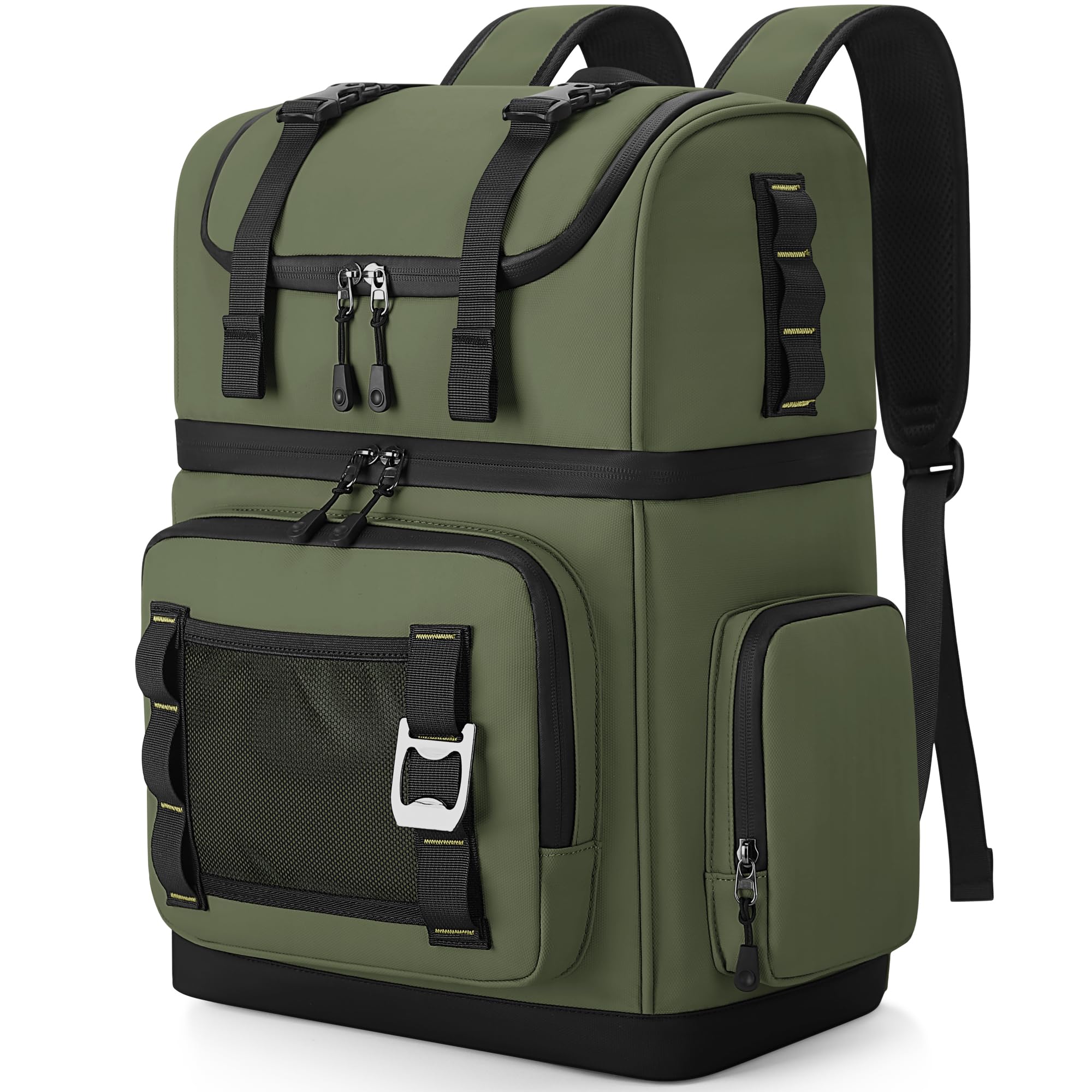 YOUNGOA Large Insulated Cooler Backpack for Men & Women, Waterproof Leakproof Cool Bag Rucksack, Thremal Picnic Backpack for Travel/Camping/Hiking