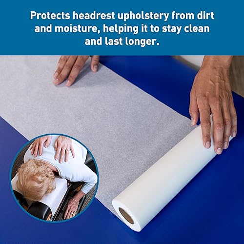 Miniatura 5 de BodyMed Rollos de papel desechables para reposacabezas de alta calidad para mesas de examen, papel médico de grado profesional, 12 pulgadas x 225