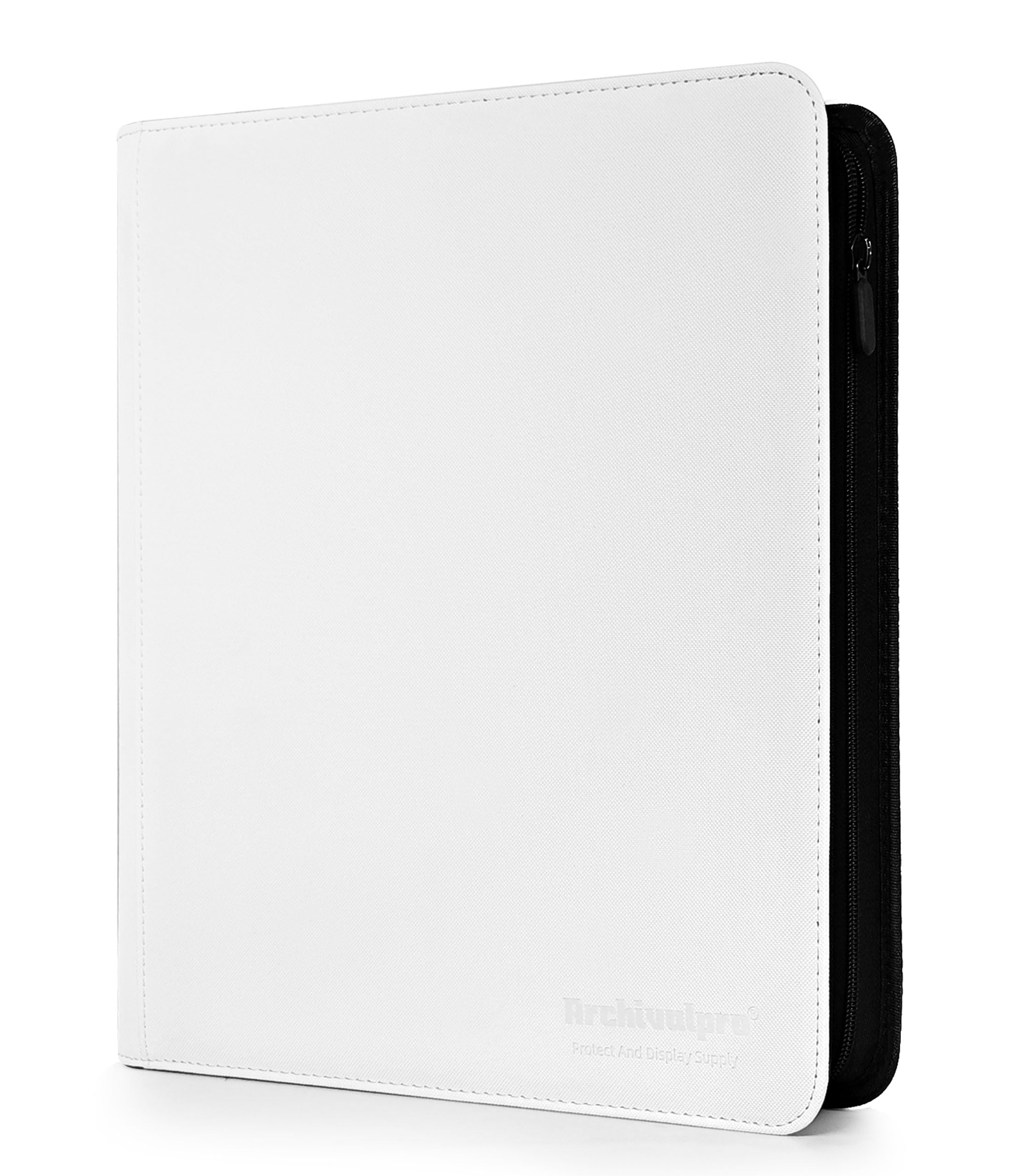 Archivalpro 12 Pockets Premium Card Binder 480 Cards Trading Card Binders Side Load Card Storage Display Album(12 Pocket 480 Card Slot,White)