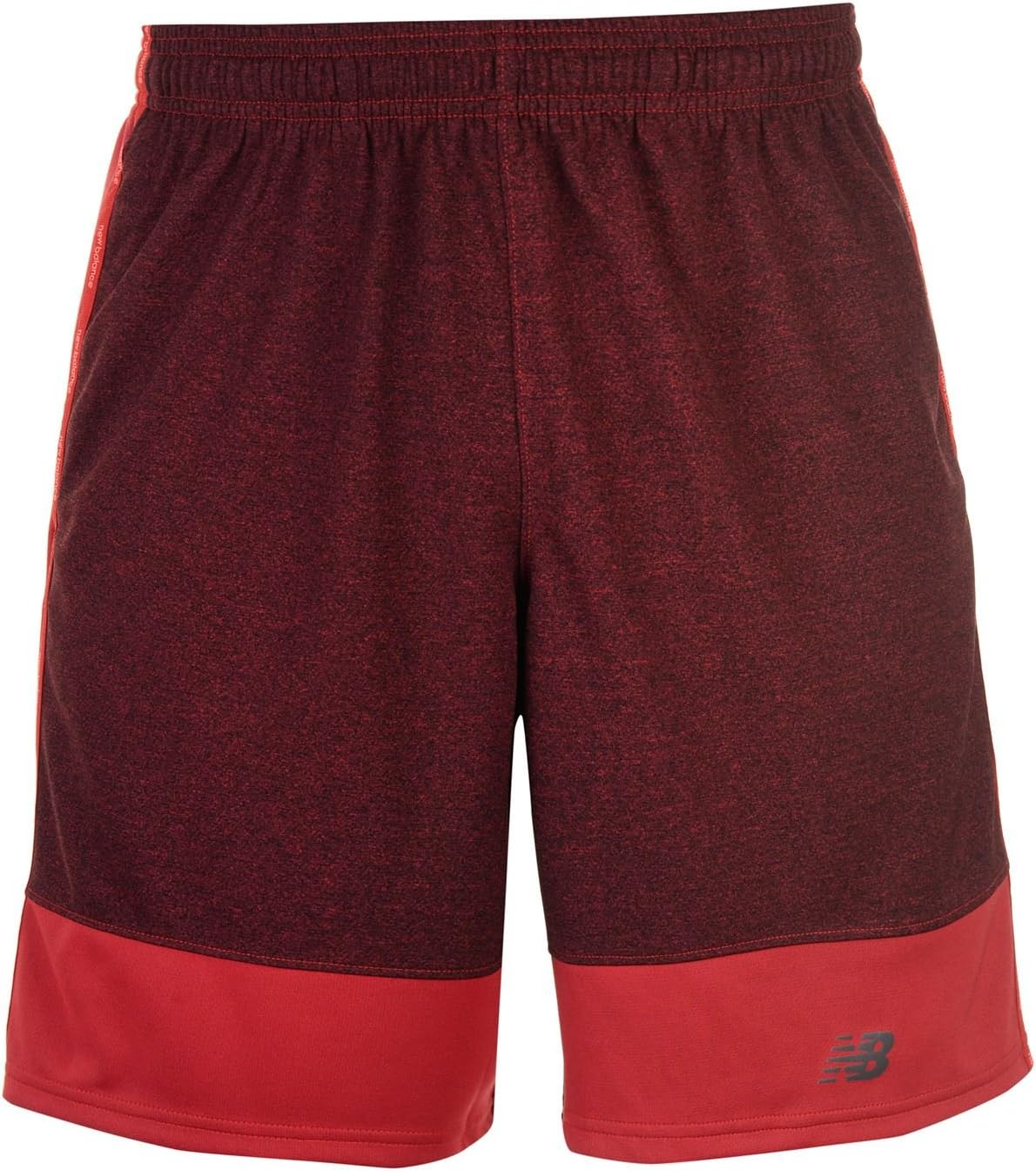 New Balance Men's 9 Inch Colorblock Heather Short, Crimson, 2XL at