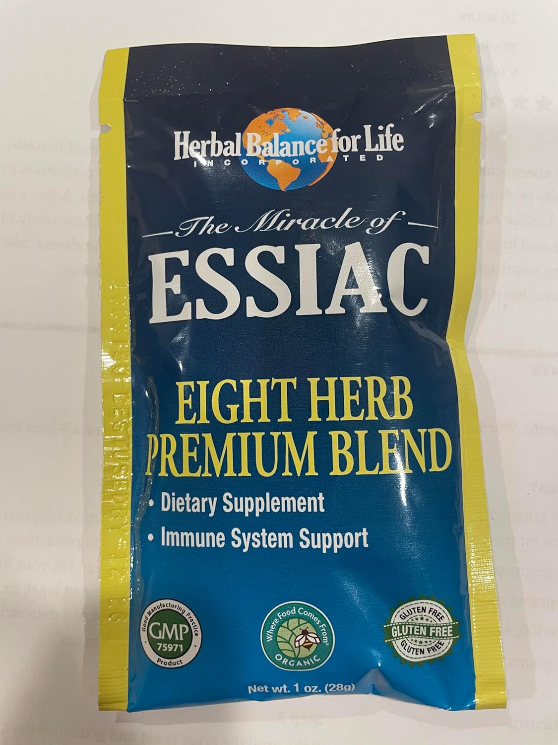 Organic Essiac Tea 8 Herb Blend, 16 Packs, 128 Servings - 16 Oz, with Sheep Sorrel Roots, More Potent 8-herb Essiac Tea Formula by Nurse Rene Caisse & Dr. Charles Brusch in 1950s by Herbal balance for Life