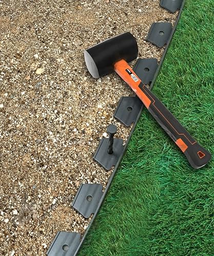 Miniatura 4 de Paquete de 50 estacas de plástico de 8 pulgadas para bordes de paisaje, perfectas para anclar barreras de malezas, bordes de pavimentación, césped