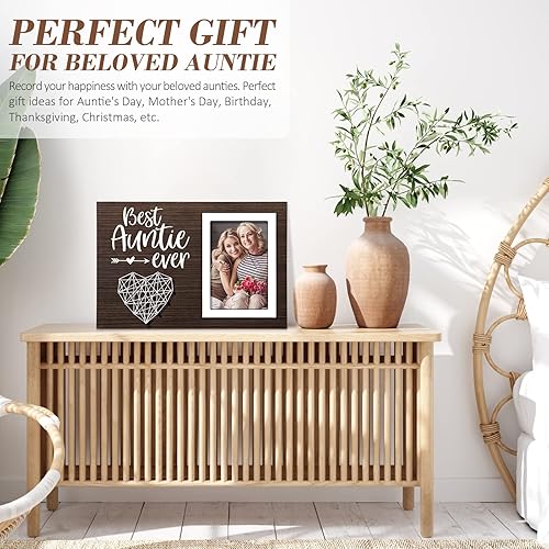 Vista 2 de MAYICIVO Marco de fotos de 4 x 6 pulgadas, regalos de Navidad para tía, regalo para tía, regalo de cumpleaños, tía, día de la madre, regalo