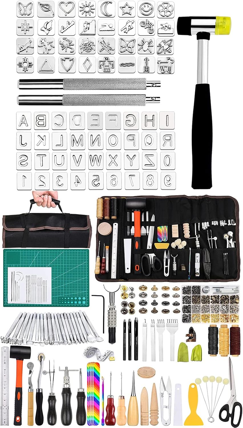 Leather Tooling Kit, Leather Kit with Manual, Leather