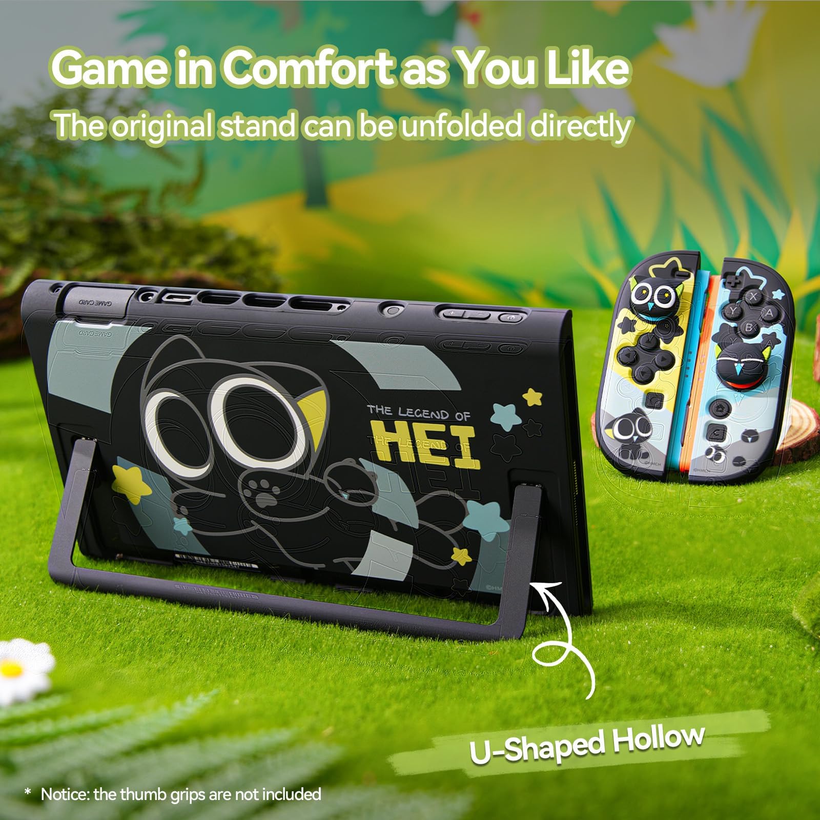GeekShare - Custodia protettiva compatibile con Switch 2, cover sottile adattabile per PC rigido compatibile con la console di gioco Switch 2025 e controller Joycon - La serie HEI