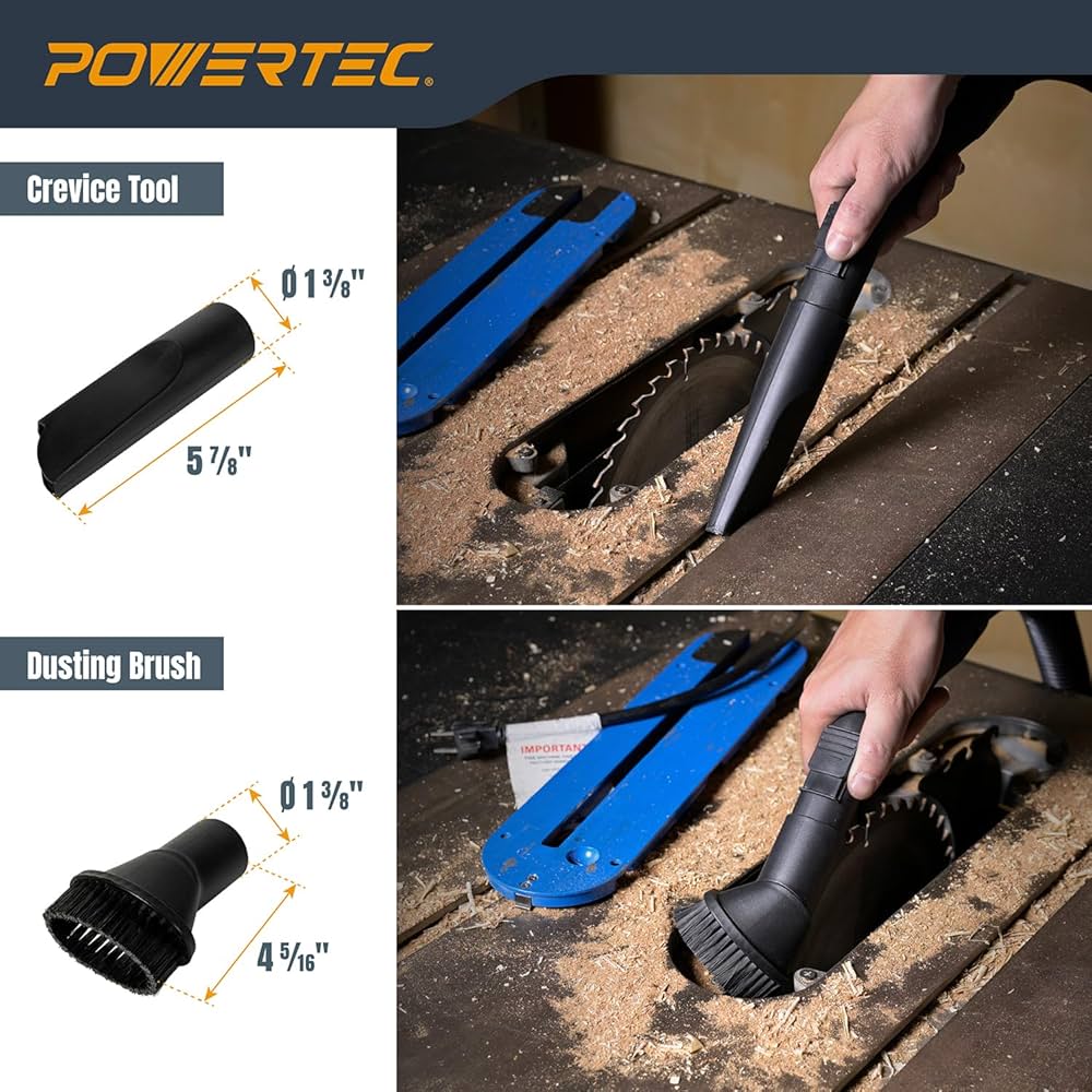 POWERTEC Shop Vacuum Attachment 5 Piece Kit for Wet Dry Vac