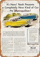 8 x 12 METAL SIGN - Nash Metropolitan - Vintage Wall Decor Art