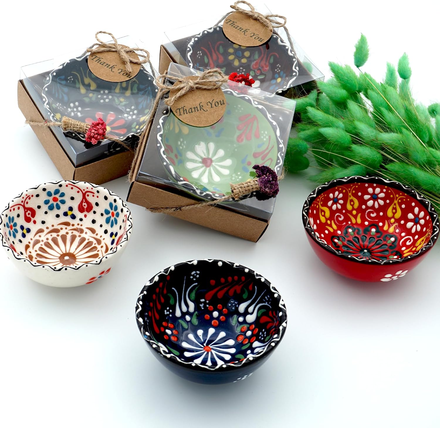 Ceramic Bowls Wedding Favors for Guests - Bridal Shower Gifts, Baby Shower Party Favors, Mexican Wedding Keepsakes, Unique Decorative Bowls, Party Gift Ideas, 3.14 Inches (set of 30) image 2