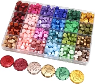 24 Metallic Assorted Color Seal Beads for Making Wax Seals, Decor for Gift, Letter, Envelopes, Wedding Invitations Sealing, Wine Bottle and Crafting Sealing