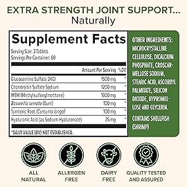 Zenwise Health Joint Support Supplement with Glucosamine Chondroitin MSM, Curcumin & Sulfate - Joint Health for Women & Men - Mobility & Flexibility Support for Knee, Cartilage & Bone - 180 Count