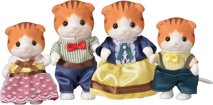 Calico Critters Maple Cat Family, Dolls, Dollhouse Figures, Collectible Toys