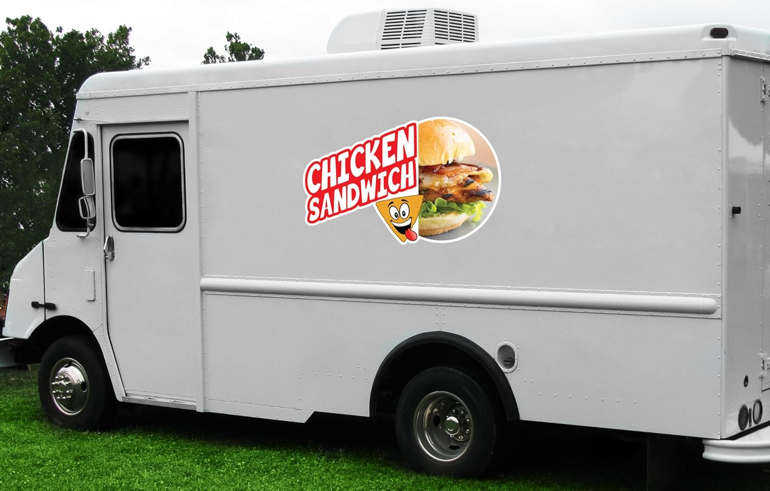 Chicken Sandwich 24" Concession Decal Sign cart Trailer Stand Sticker Equipment