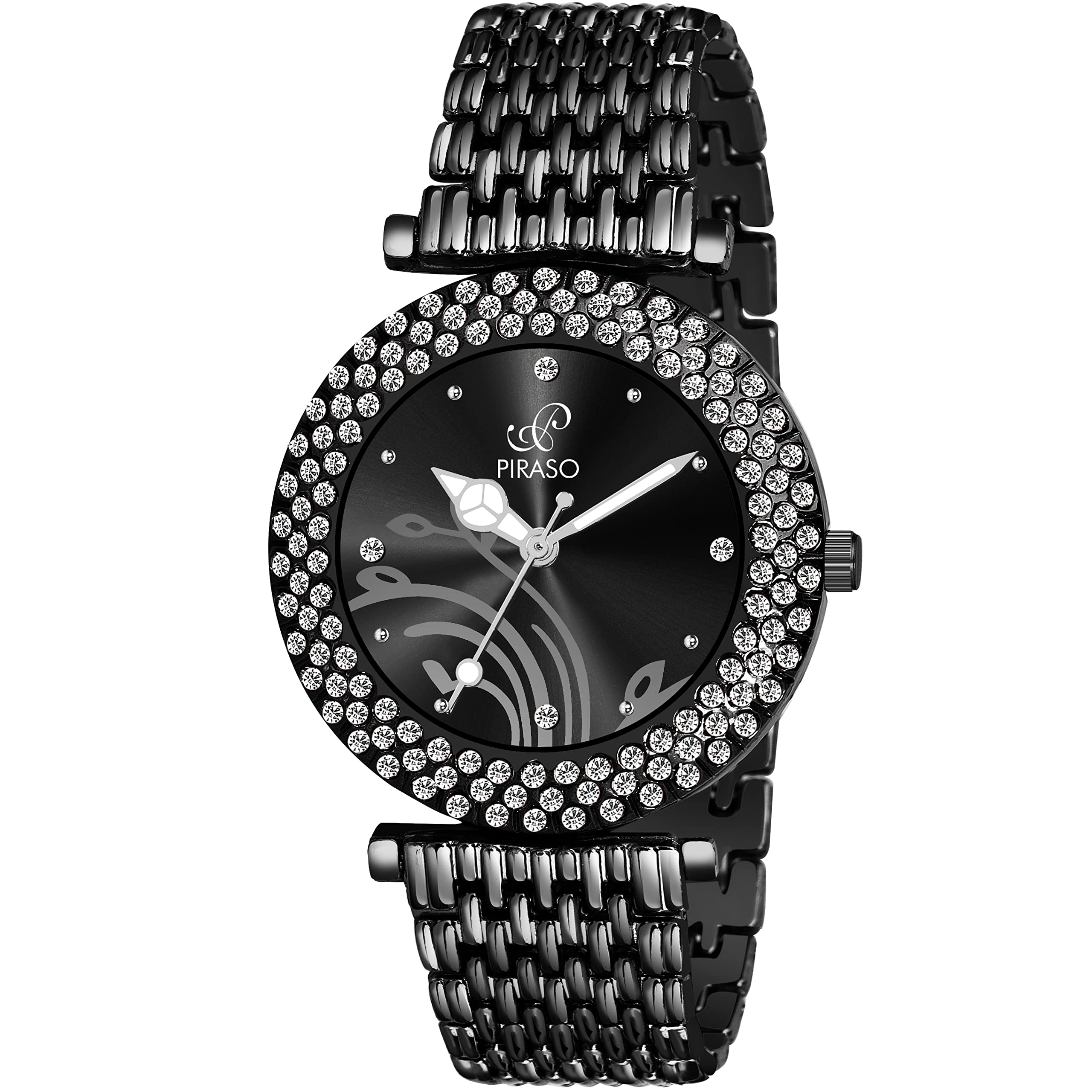 Black Zuperia Diamond Studded Analog Watch for Women (B0BYVR9261) Amazon Price History, Amazon Price Tracker