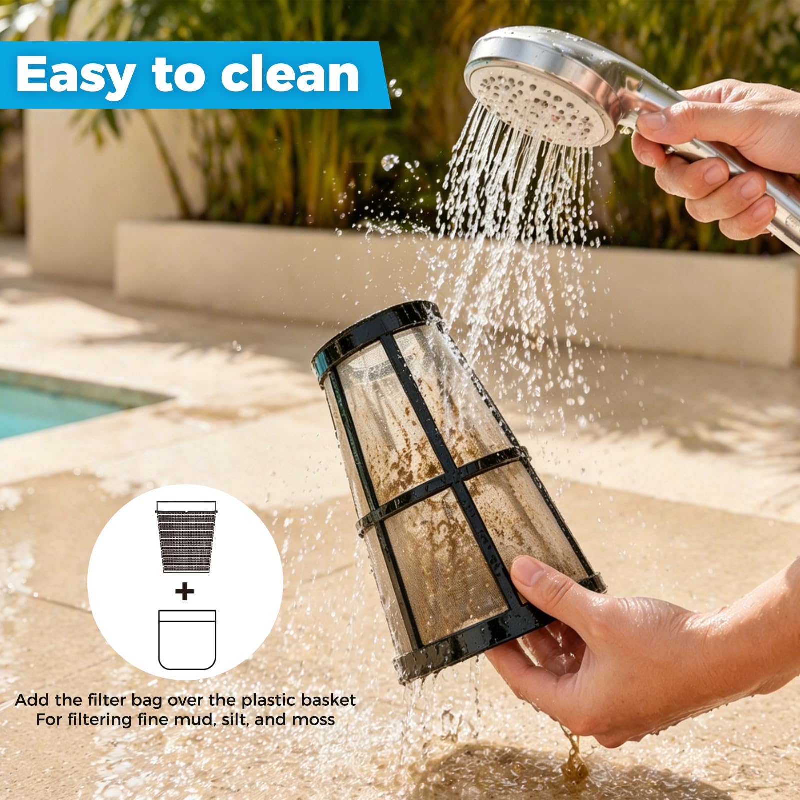 Aspirador de piscina inalámbrico escoba para aspirador piscina, 120 l/min, limpiador eléctrico recargable con mango telescópico para limpieza de caminos, spa y piscinas fuera del suelo