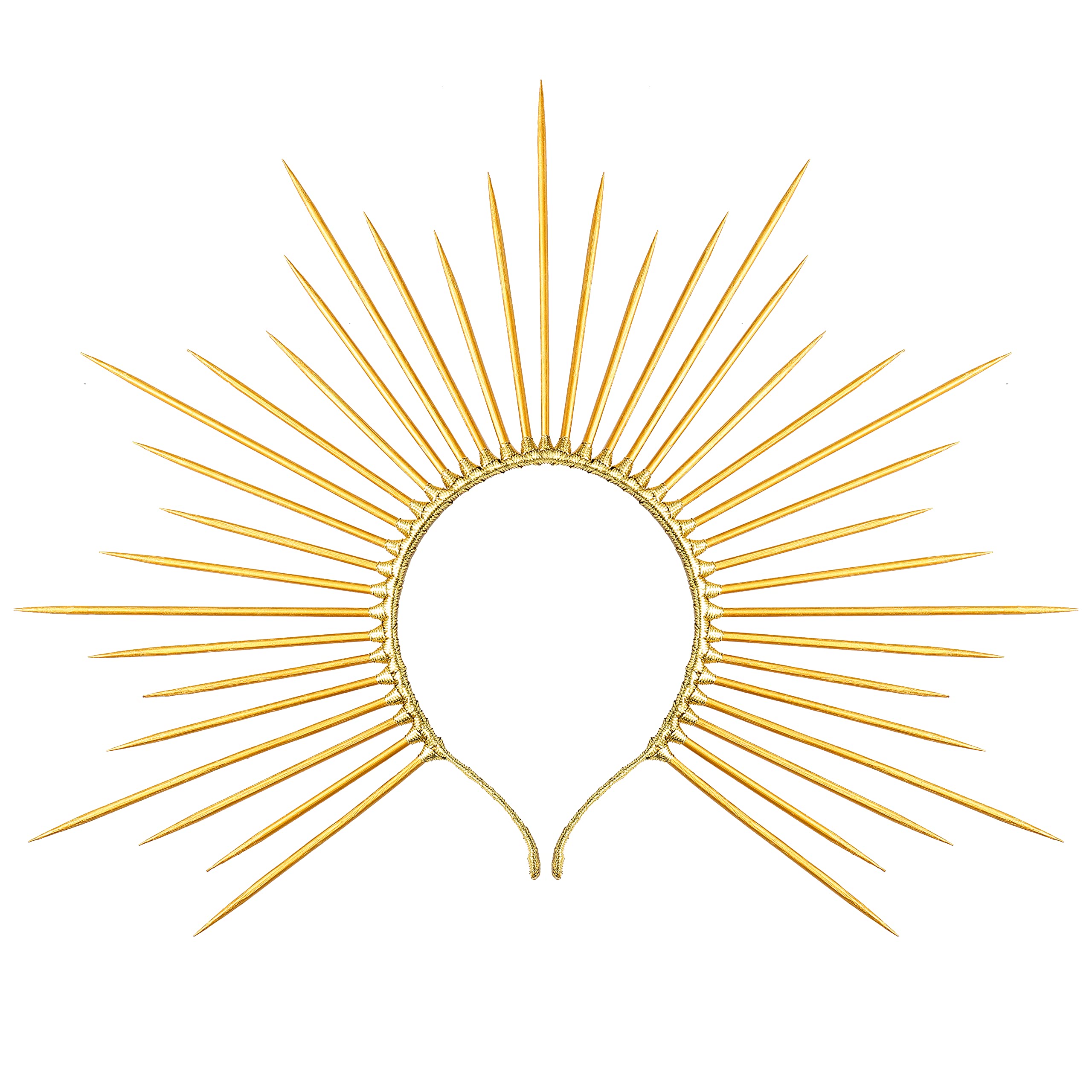 Fantherin Mary Halo Crown Headband Spiked Halo Crown Sunburst Greek Goddess Headpiece for Cosplay Halloween Costume Party