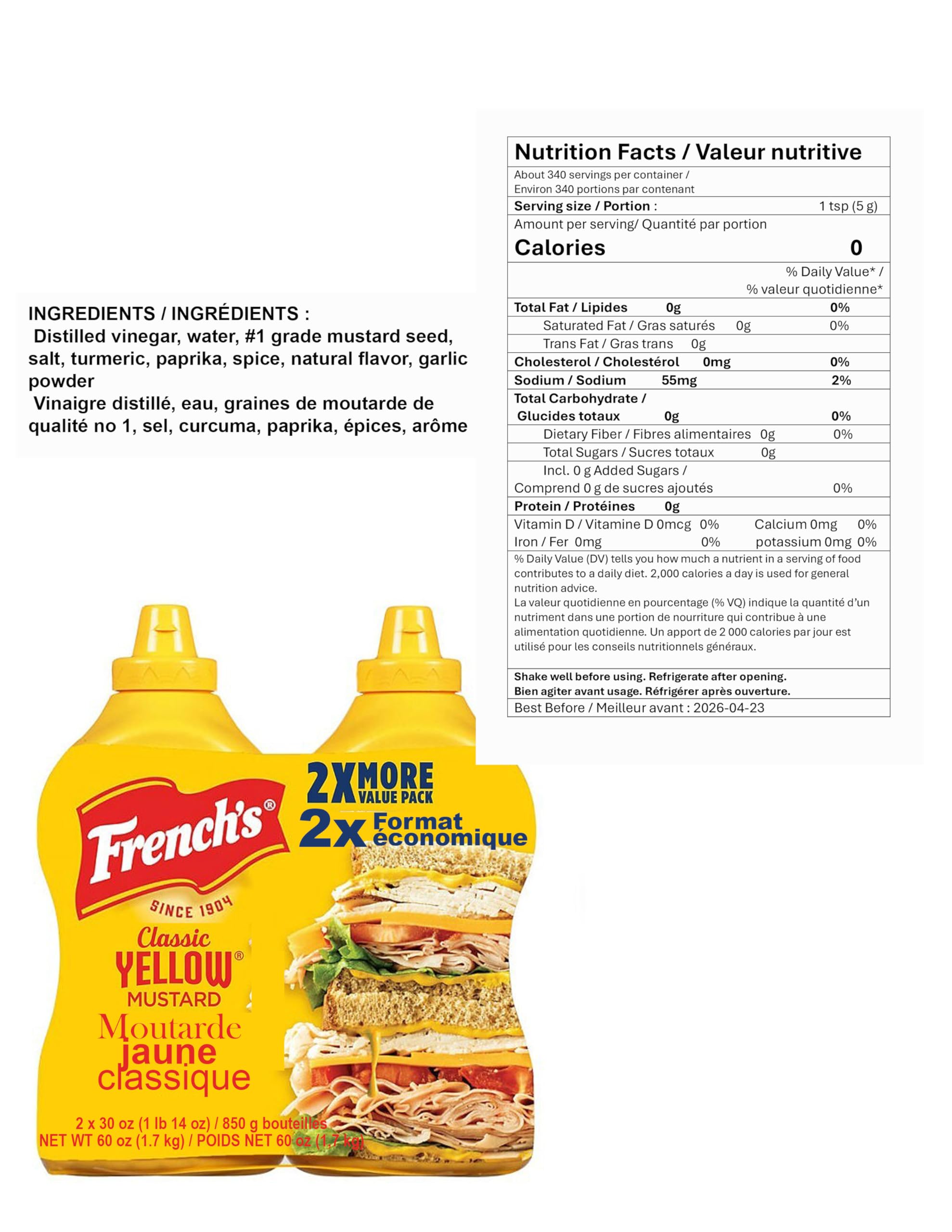 Giallo senape classica francese - 2/30 Oz.