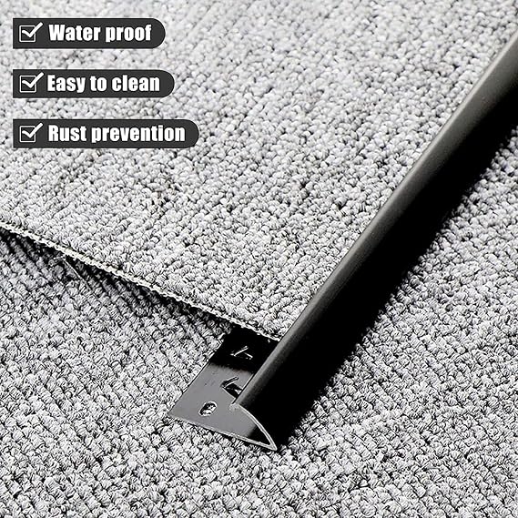 Aluminum Carpet Edge Binding, Floor Transition Carpet Trim Edge Strip 90 cm Carpet Joining Binding Strip Cuttable Threshold (Color : Gold)
