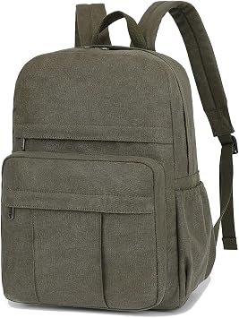 Canvas Backpack for Women and Men Retro Rucksack Casual Daypacks Laptop Backpacks