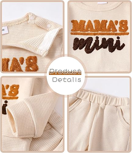 Miniatura 4 de Mikrdoo Conjunto de ropa para bebé y niña, conjunto de pantalones y tops para otoño e invierno
