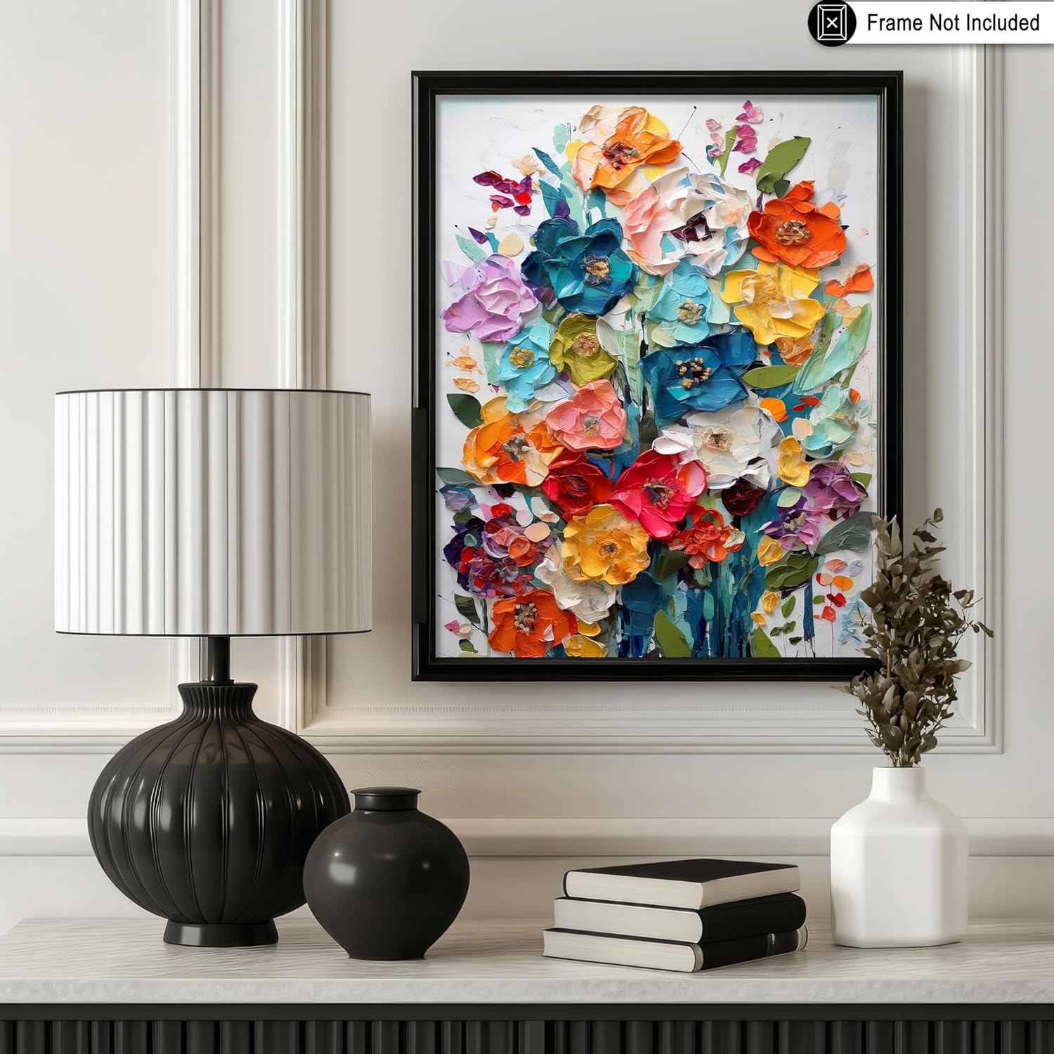 Poster Master Vintage Botanical Poster - Retro Floral Print - Gift for Artist, Friend - Wild Flower, Watercolor, Illustration, Bright, Colorful - Wall Decor for Home, Kitchen, 24x32 Unframed Wall Art