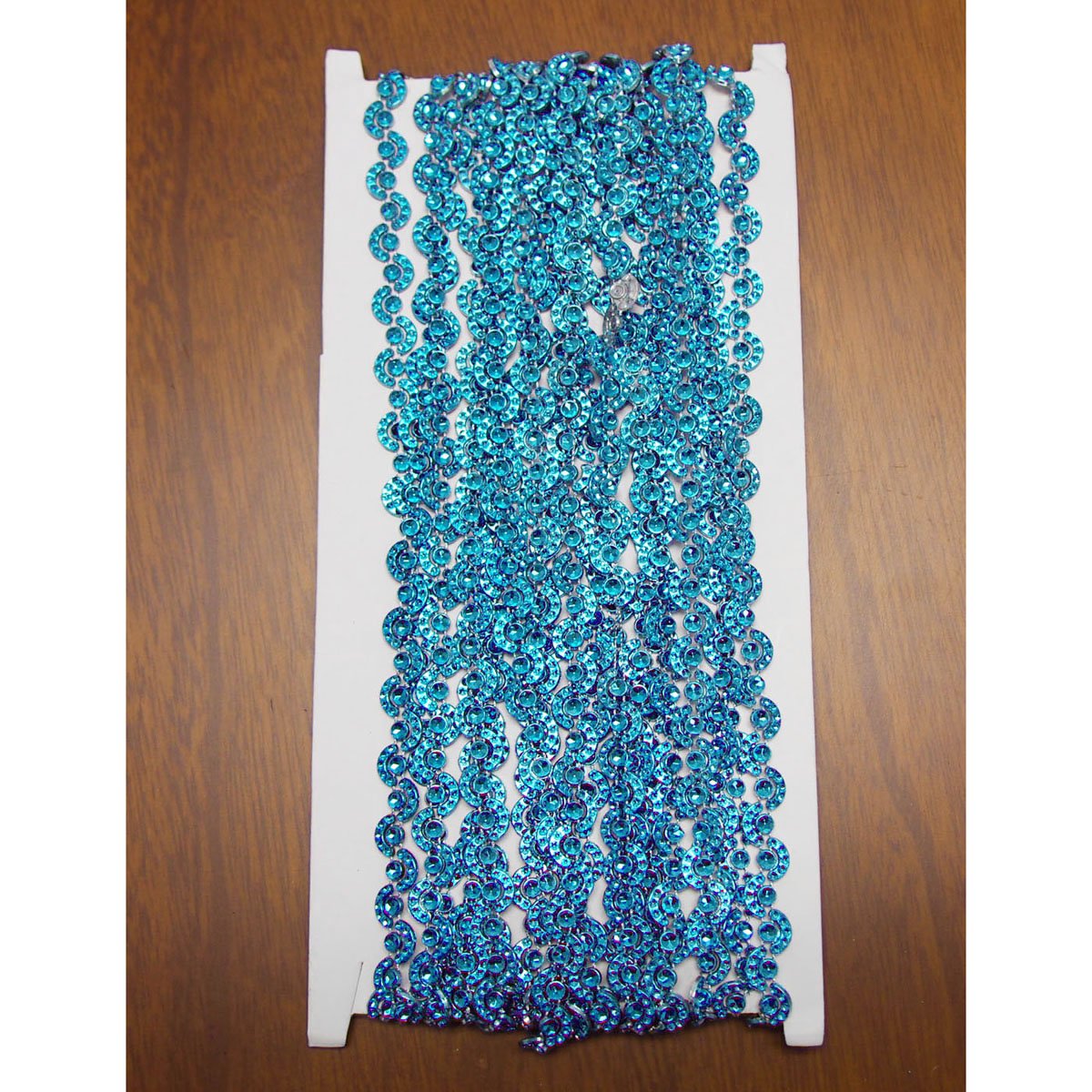 Homeford Firefly Imports Turquoise Wave Rhinestone Trim Strand, 7mm, 10 Yards