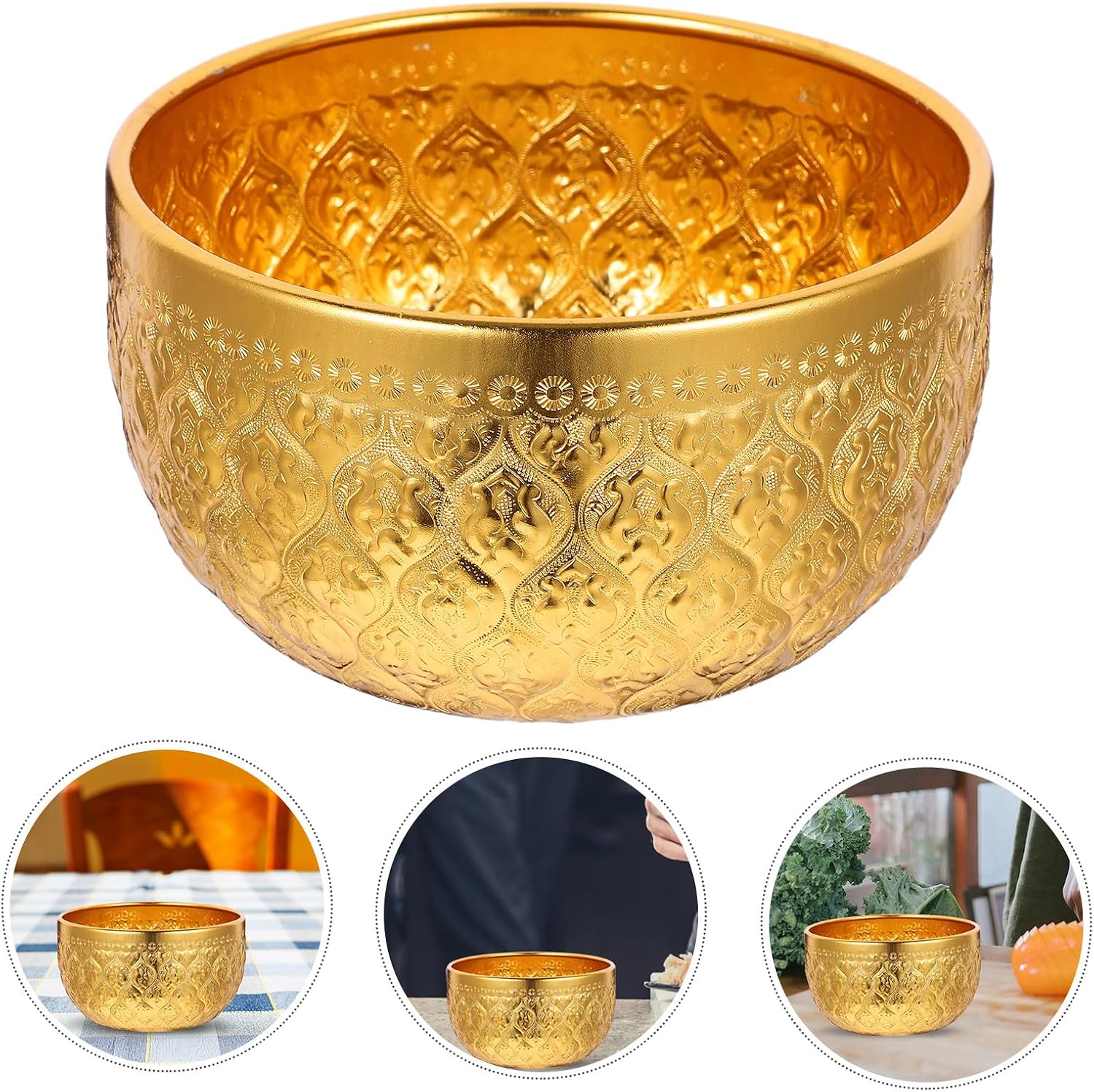 Retro Metal Bowl Small Lightweight Tin Alloy Food Serving Bowl
