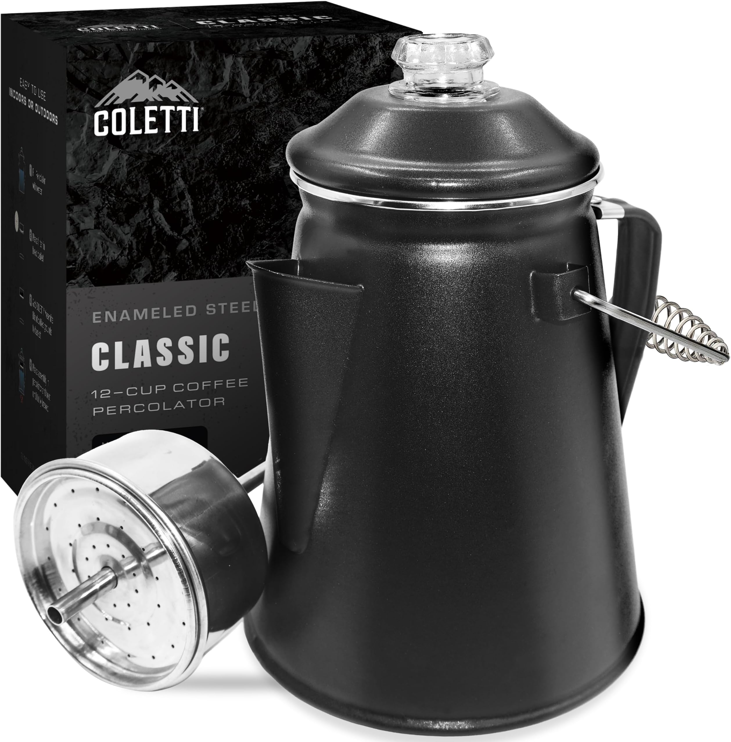 GSI Outdoors Percolator Coffee Pot Enamelware Campfire