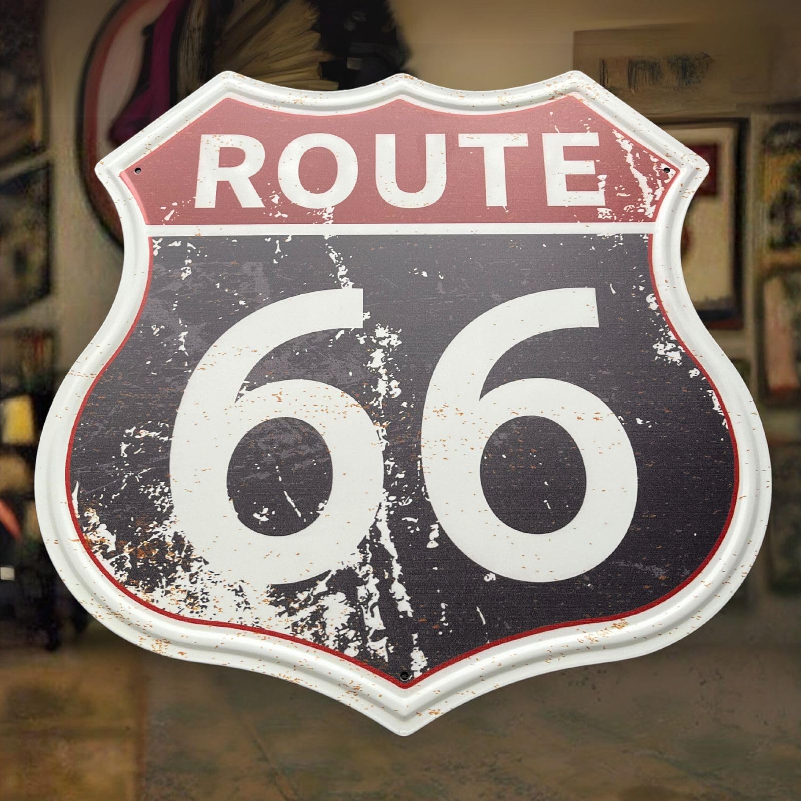 USAストリート看板　セット Amazon.co.jp: 30×30cm ブリキ 看板 プレート ROUTE ルート 66 USA