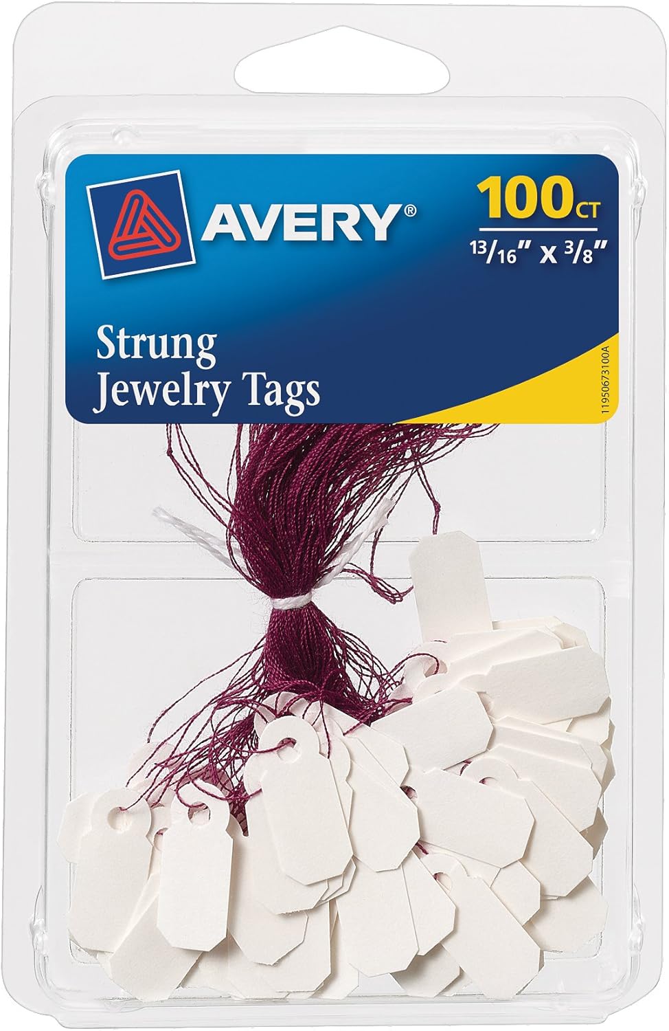 Avery Jewelry Tags, 0.8125 x 0.375 Inches, Pack of 100 (6731), White : Everything Else