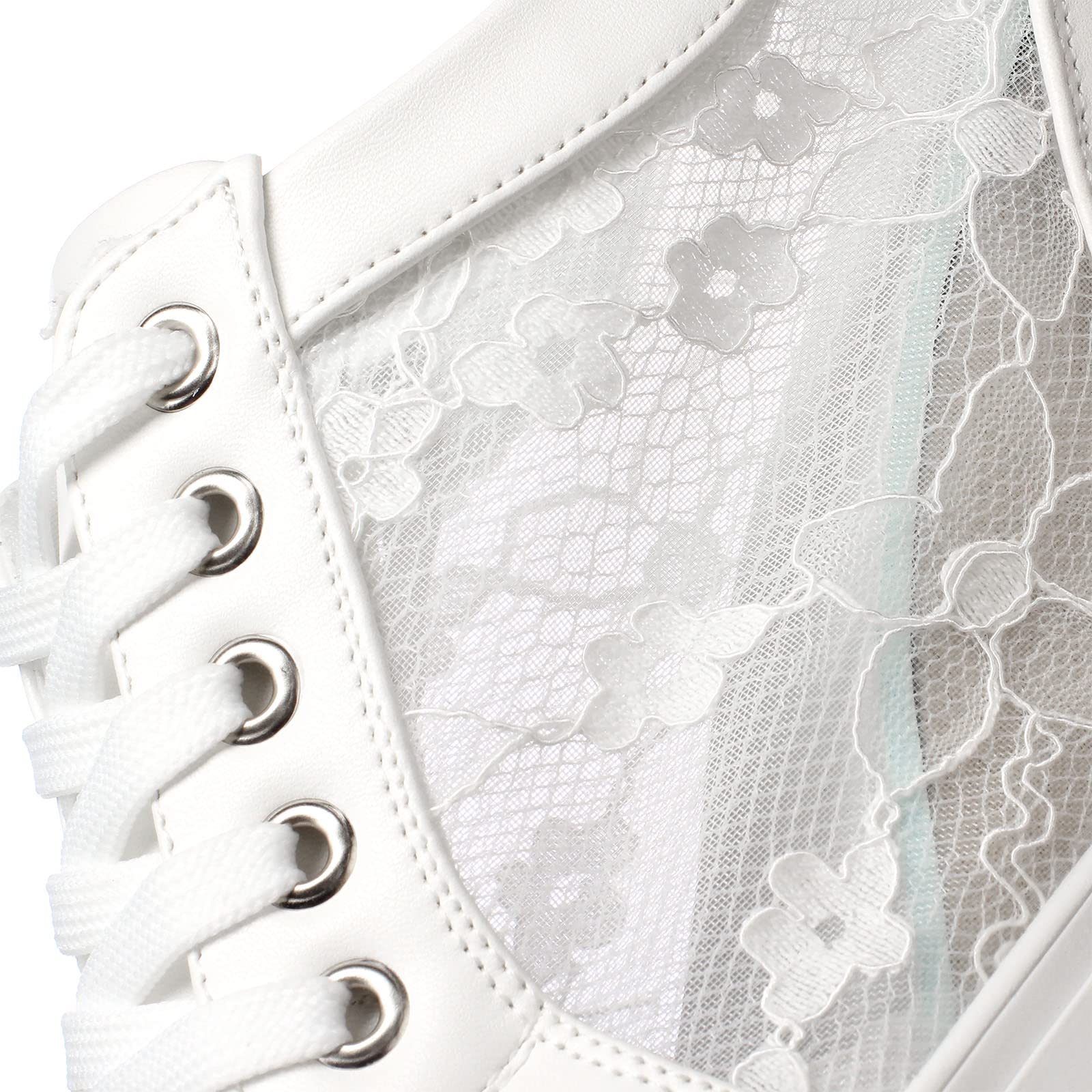 Mujer Oculto Cuñas Plataforma Elegante Deportivos Zapatillas Zapatos Casuales Cordones