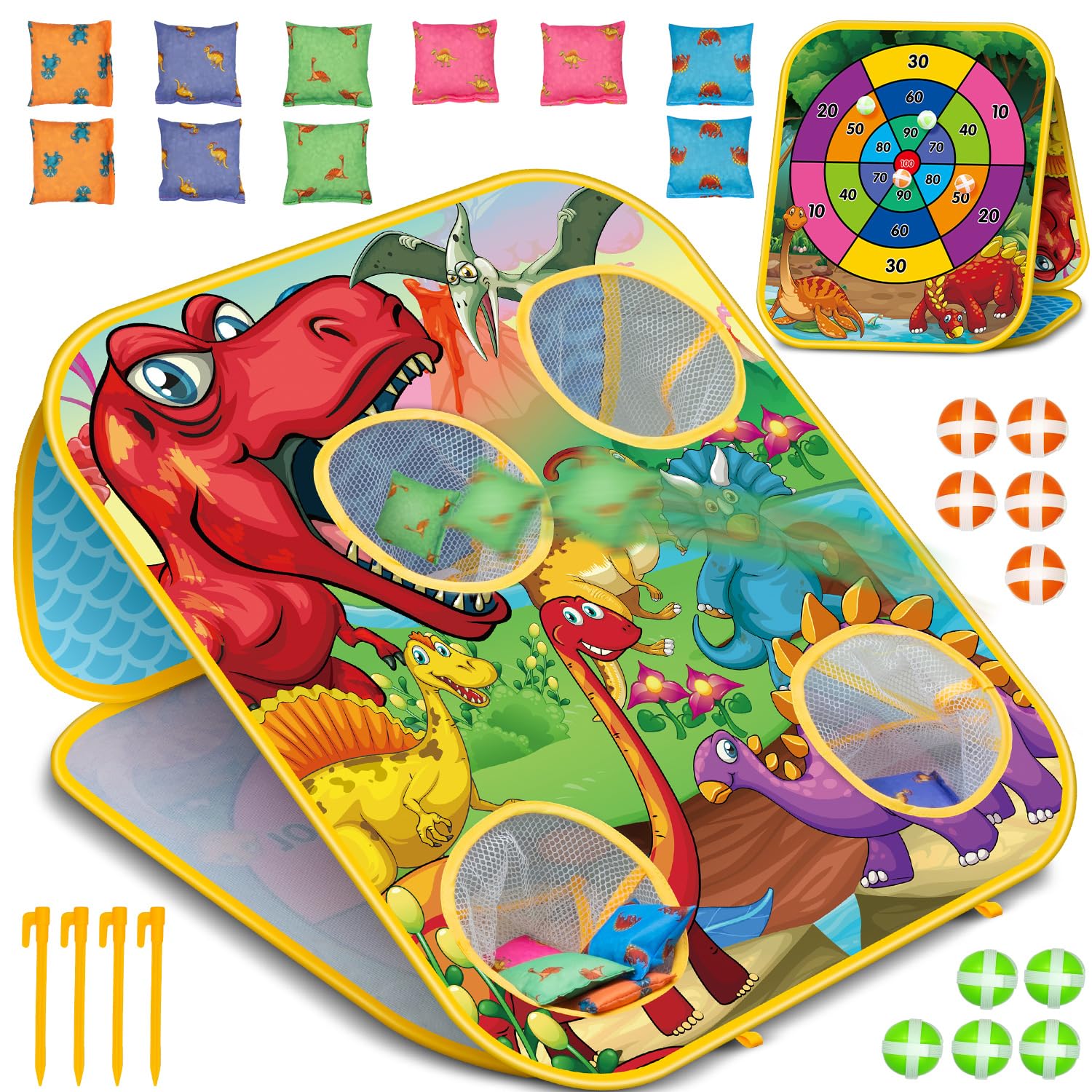 Bean Bag Toss Game for Kids - Cornhole Board Outdoor Toys for Toddlers -Party Activities Carnival Outside Yard Backyard Beach Lawn Games Toy for Kid Boys Girls Age 3 4 5 6 7 8 Year Old Birthday Gifts