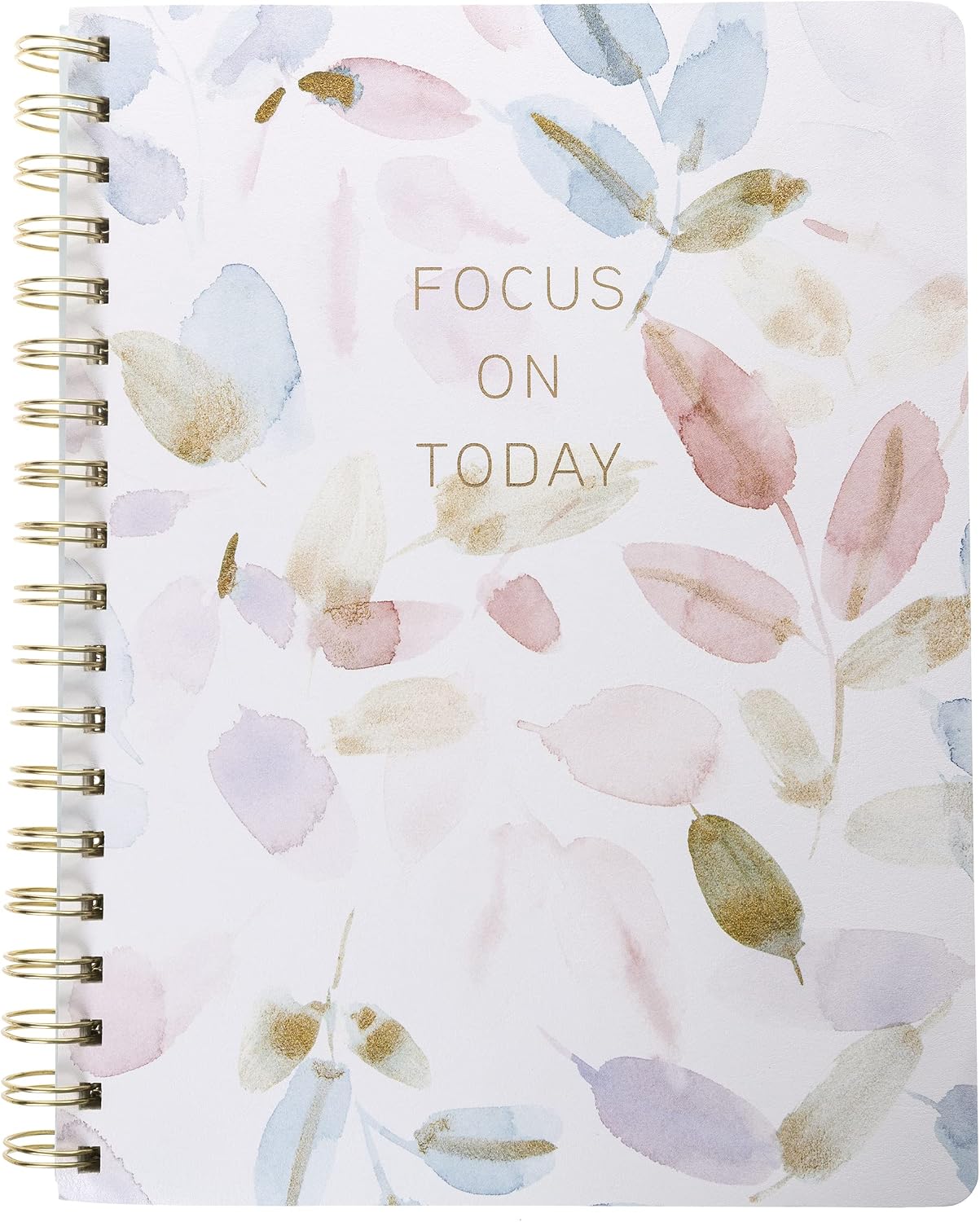 Graphique Vegan Leather Spiral Journal - Focus Design - 192 Lined Pages - Perfect for Taking Notes, Lists and More (8" x 10")