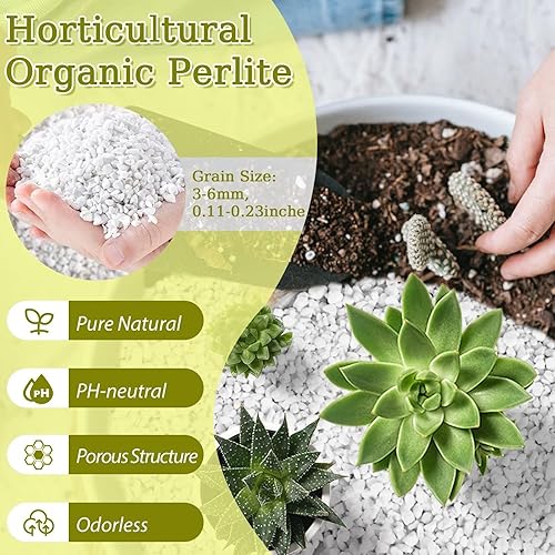 Miniatura 2 de Perlita orgánica de 15 cuartos de galón para plantas, enmienda de suelo de perlita hortícola para plantas, mezcla de macetas, acondicionador de