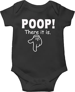 Poop There it is - Funny Cute Quote - Novelty Gift for Baby Shower - Infant Baby Bodysuit