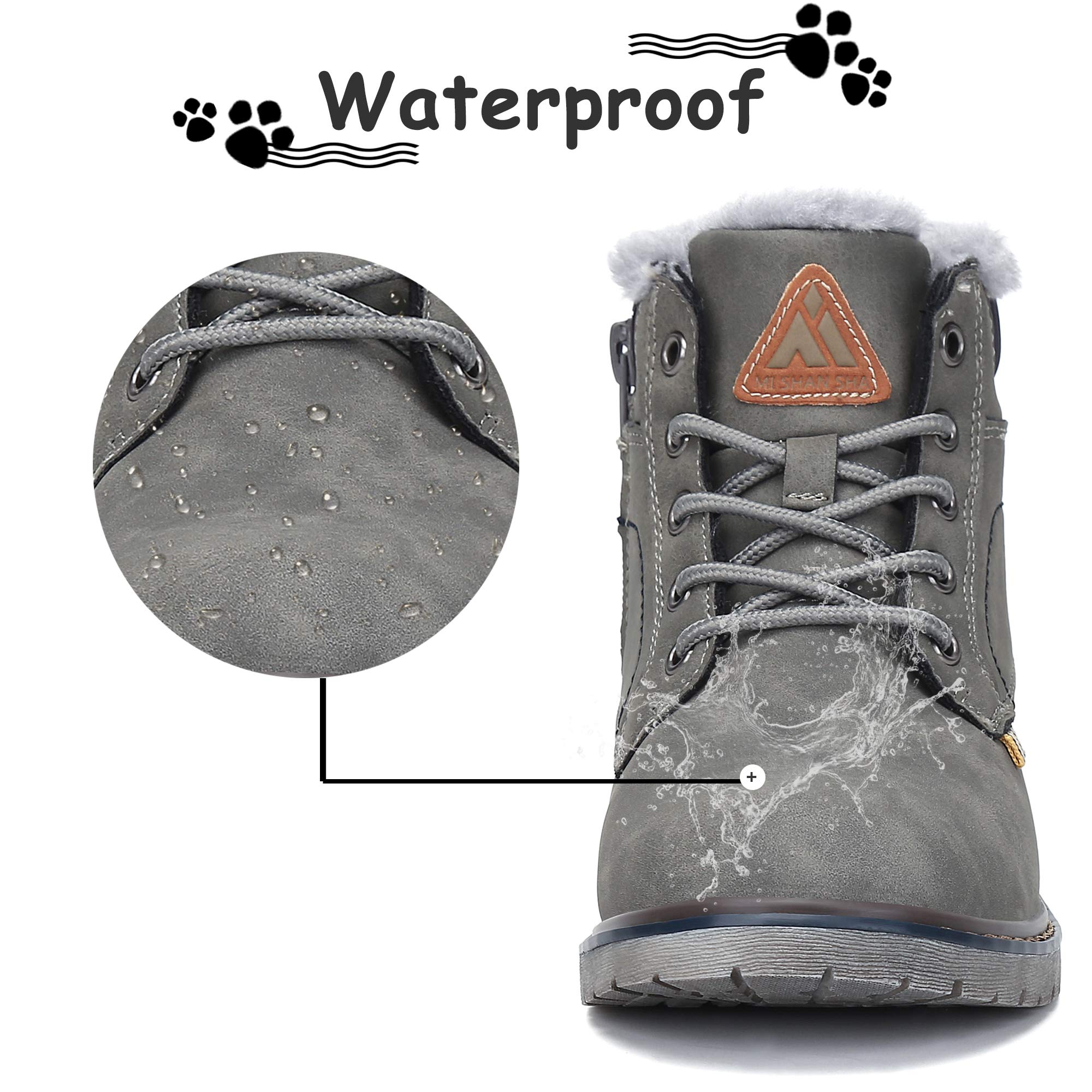 Mishansha Bambino Stivali da Neve Ragazzi Ragazza Impermeabili Caloroso Scarpe Inverno