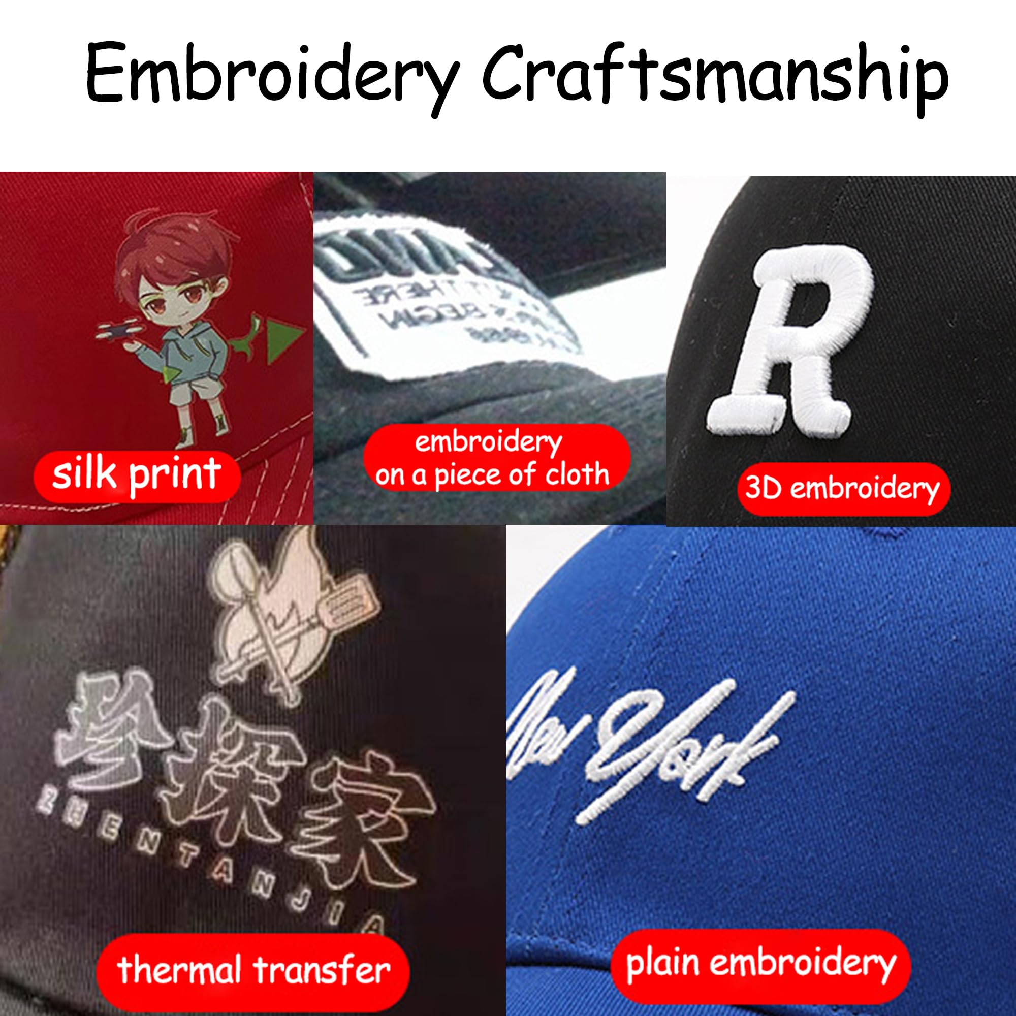 Sombrero/Gorra ajustable de Béisbol bordado personalizado con Su Texto/Logo-Su propio Texto personalizado Sombreros de Papá Regalo, Sombrero personalizado, M